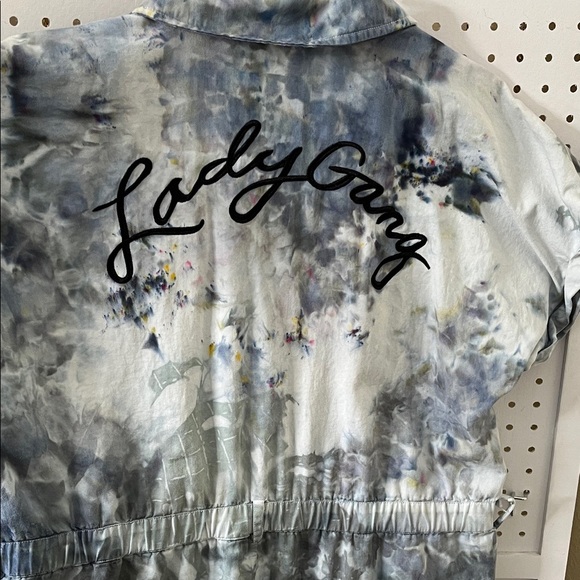 Express Blue Tie-Dye Romper - Picture 5 of 7